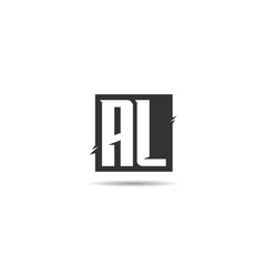 Obraz premium Initial Letter AL Logo Template Design