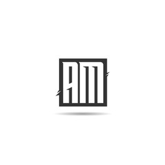 Initial Letter AM Logo Template Design
