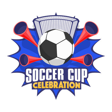 Soccer Cup celebration concept. Soccer Winner Background.
