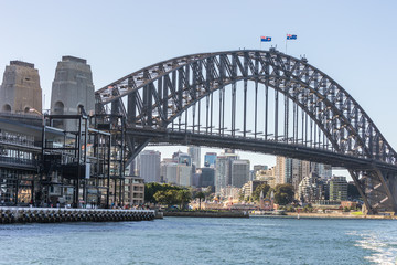 Naklejka premium Sydney, NSW Australia April 25 2012 Harbour Bridge dettail
