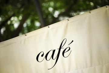 French cafe sign