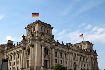 Obraz premium Der Reichstag in Berlin.
