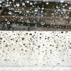 raindrops on a window glass