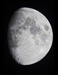 crescent moon at 80 percent