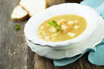 Homemade pea soup