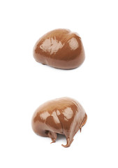 Spread chocolate cream butter isolated