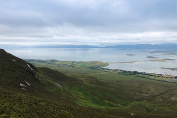 Fototapeta na wymiar View from Croagh Patrick mountain, Westport, Ireland