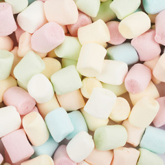 Surface coated with mini marshmallows