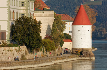 Last warm autumn days in Passau, Germany
