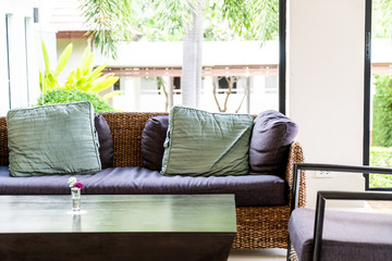 Comfortable pillow on sofa