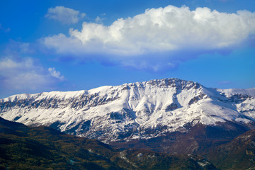 Fototapeta na wymiar Benasque Cerler mountains in Pyrenees Huesca Spain