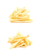 Pile of french fries isolated