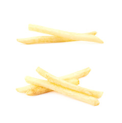 Pile of french fries isolated