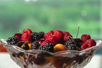 berries on the plate