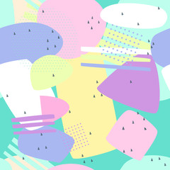 Memphis naadloze patronen. Abstracte pastelkleur als achtergrond voor drukwerk en websitebannerontwerp, behang en textielstofdruk. vector illustratie