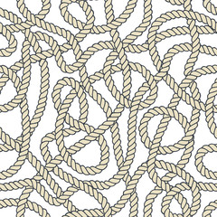 Obraz premium Seamless nautical rope pattern