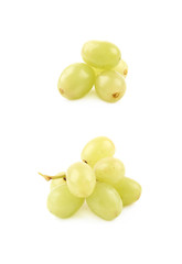 Pile of white grapes isolated