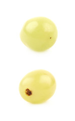 Single white grape isolated