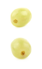 Single white grape isolated