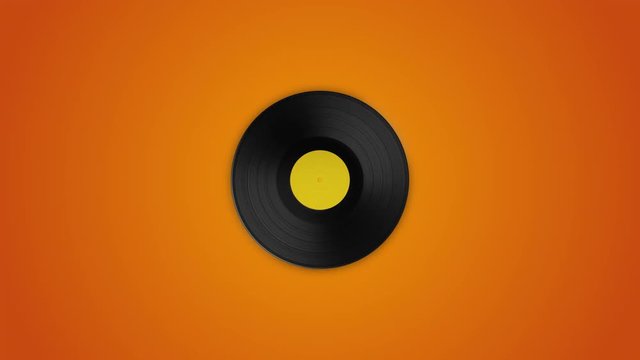Colourful Vinyl Spinning with Background Colors Change in Loop