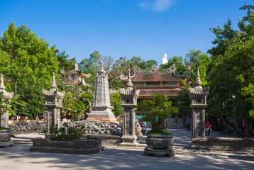 Fototapeta na wymiar View of the Long Son Pagoda