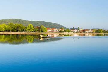 Fototapeta na wymiar Ioannina city summer season in the morning Greece