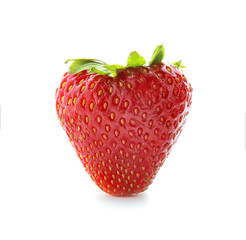 Fresh ripe red strawberry on white background