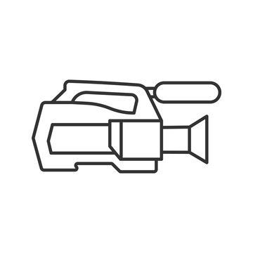 recommend clip art: Video camera linear icon