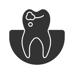 Caries glyph icon