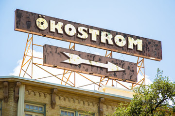 Obraz premium Schild 295 - Ökostrom