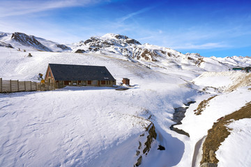 Fototapeta na wymiar Formigal ski area in Huesca Pyrenees Spain