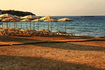 Beaches and cliffs of Tabarca Island in Alicante, Spain