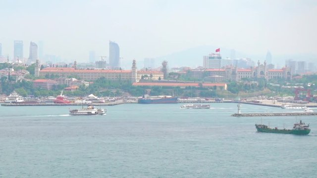 The Bosporus Strait and asian coast of Istanbul, Turkey