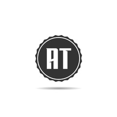 Initial Letter AT Logo Template Design