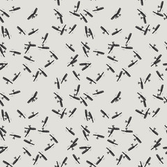 Military camouflage seamless pattern in ivory-white and different shades of grey color