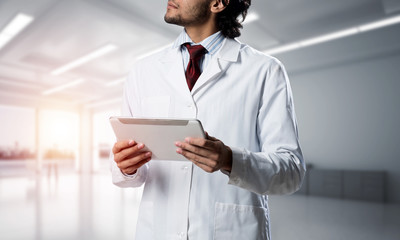 Medical industry concept by means of successful doctor