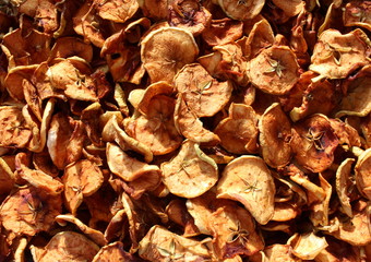 Dried fruits (dried apples) close-up.