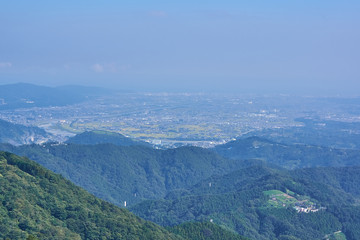 神奈川県　大野山からの開成町の眺め