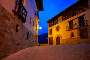 Fototapeta na wymiar Rubielos de Mora village in Teruel Spain
