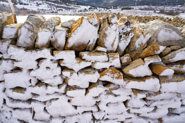 Virgen de la Vega snow village in Teruel Spain