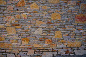 Masonry stone wall stonewall with different sizes
