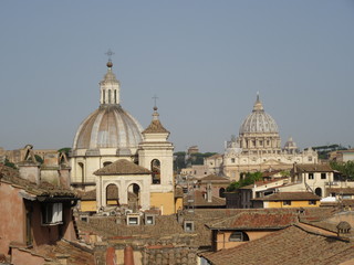 Fototapeta na wymiar Roof tops of Rome