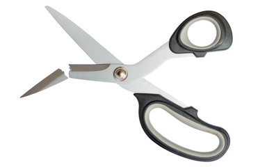 broken Scissors, isolated on White Background