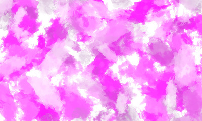 Bright pink watercolor spatter on a white background