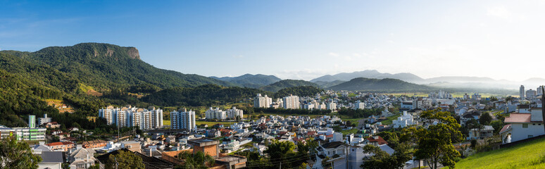 Bairro Pedra Branca in Palhoça state of Santa Catarina Brazil, image of the rock that gives the name to the neighborhood