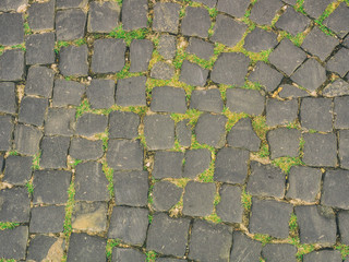 The texture of the urban paving stone