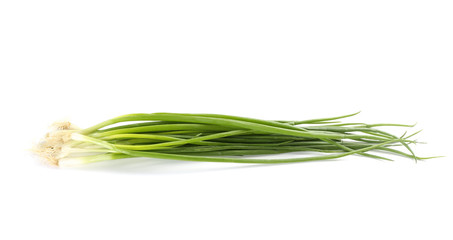 Obraz na płótnie Canvas Fresh green onion on white background