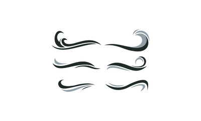 black vector water wave