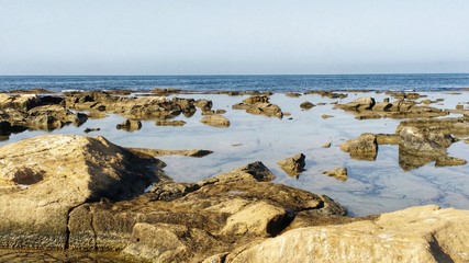 Beaches and cliffs of Tabarca Island in Alicante, Spain