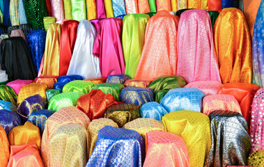 Fabric roll for sale at market.